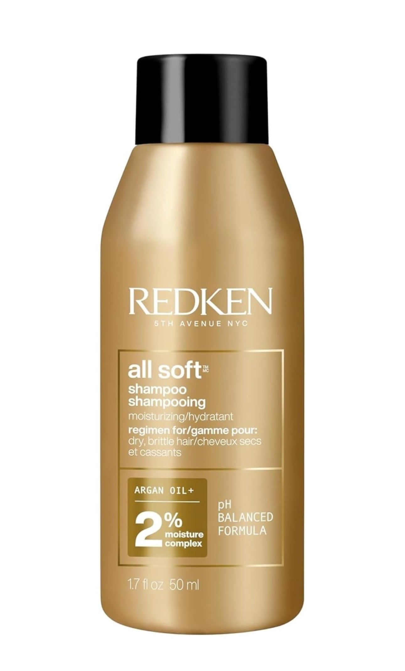 Redken All Soft Shampoo For Dry Hair - Provides Intense Softness and Shine, With Argan Oil