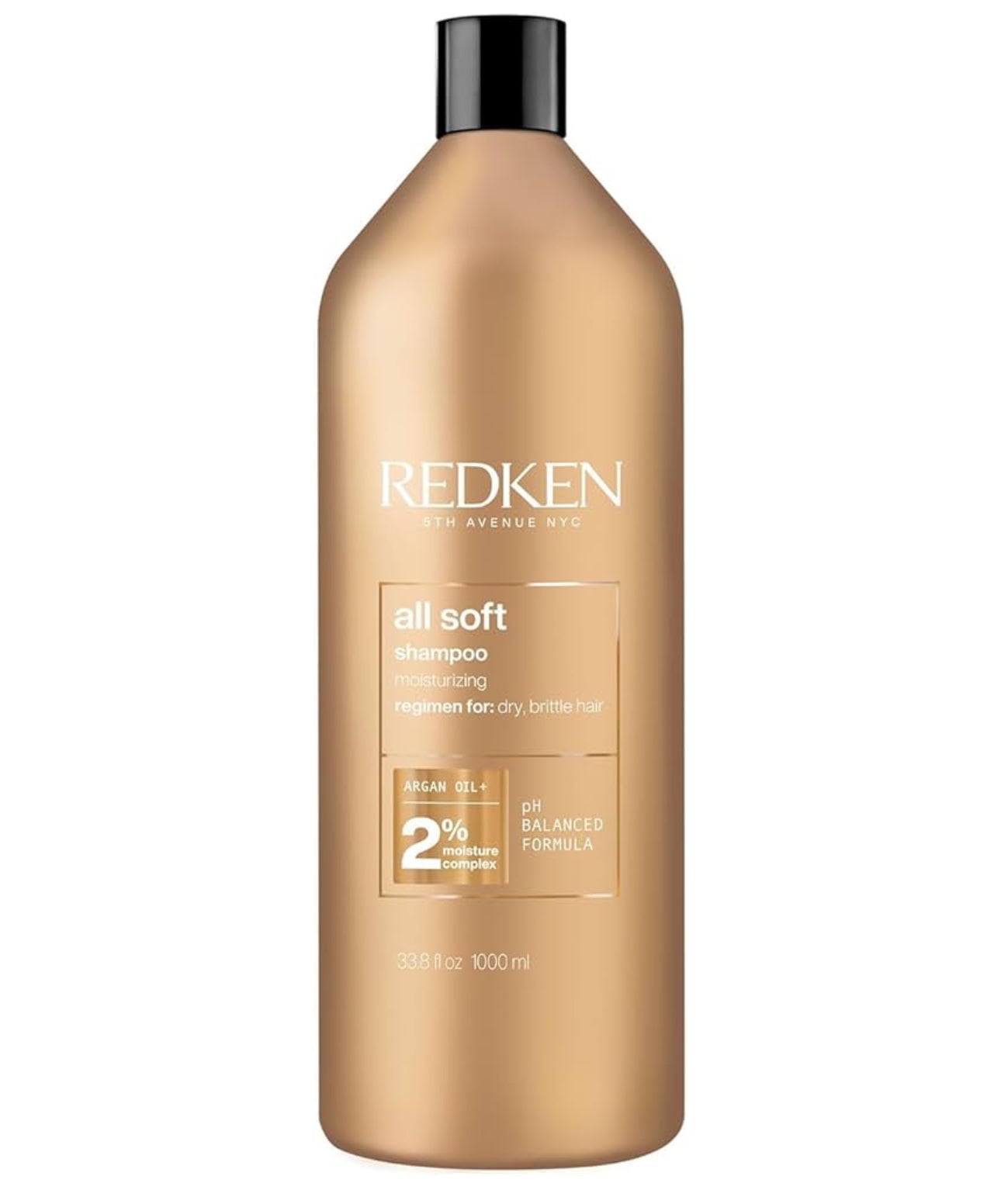 Redken All Soft Shampoo For Dry Hair - Provides Intense Softness and Shine, With Argan Oil