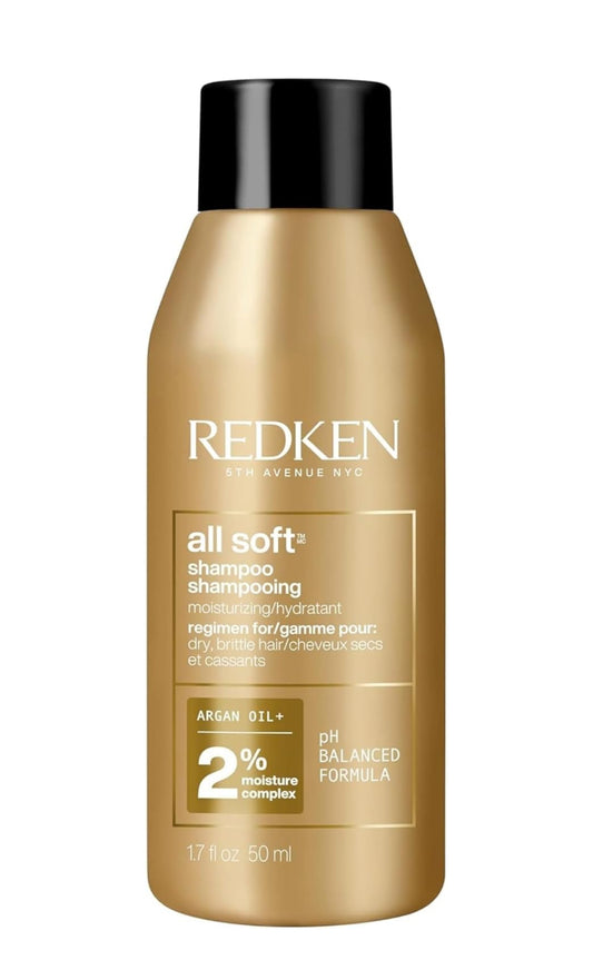 Redken All Soft Shampoo For Dry Hair - Provides Intense Softness and Shine, With Argan Oil
